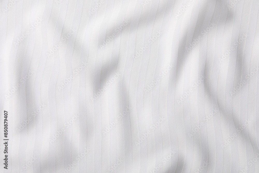 Obraz premium Texture of white striped fabric as background, top view