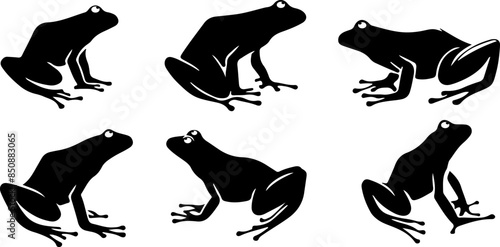 hand-drawn silhouette of a frog