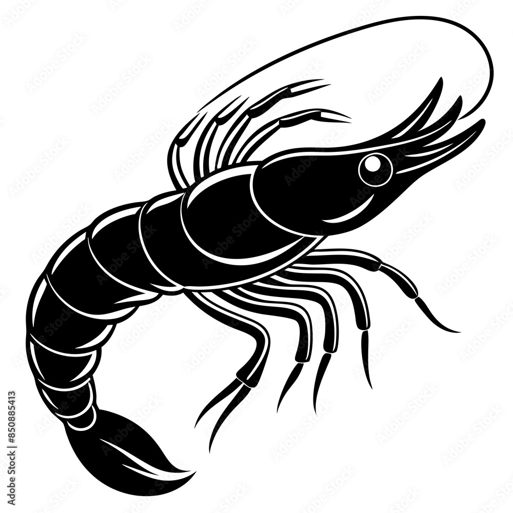 shrimp-silhouette-sea-animal--vector-sketch-illust shrimp-silhouette-sea-animal--vector-sketch-illust