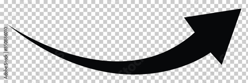 Black arrow to the right vector, isolated on transparent background. Arrow indicated the direction symbol. Green arrow right icon symbol. Vector illustration. Eps file 51.