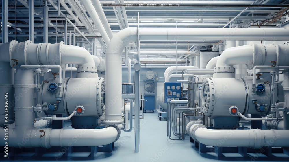 Modern Industrial Machinery Plant Interior Modern Industrial Machinery Plant Interior