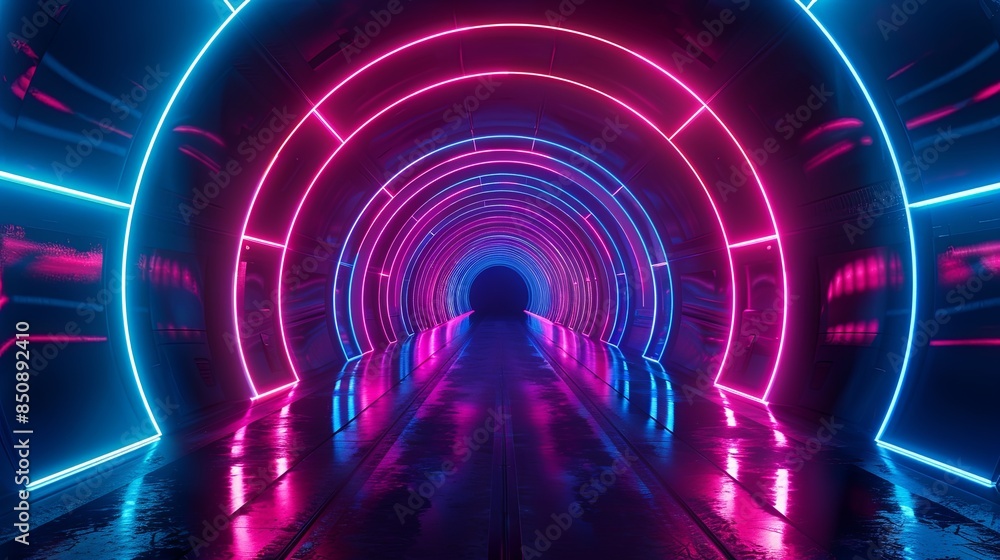 Red Blue Tunnel Abstract Background Red Blue Tunnel Abstract Background