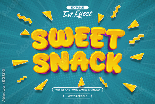 Sweet snack editable text effect