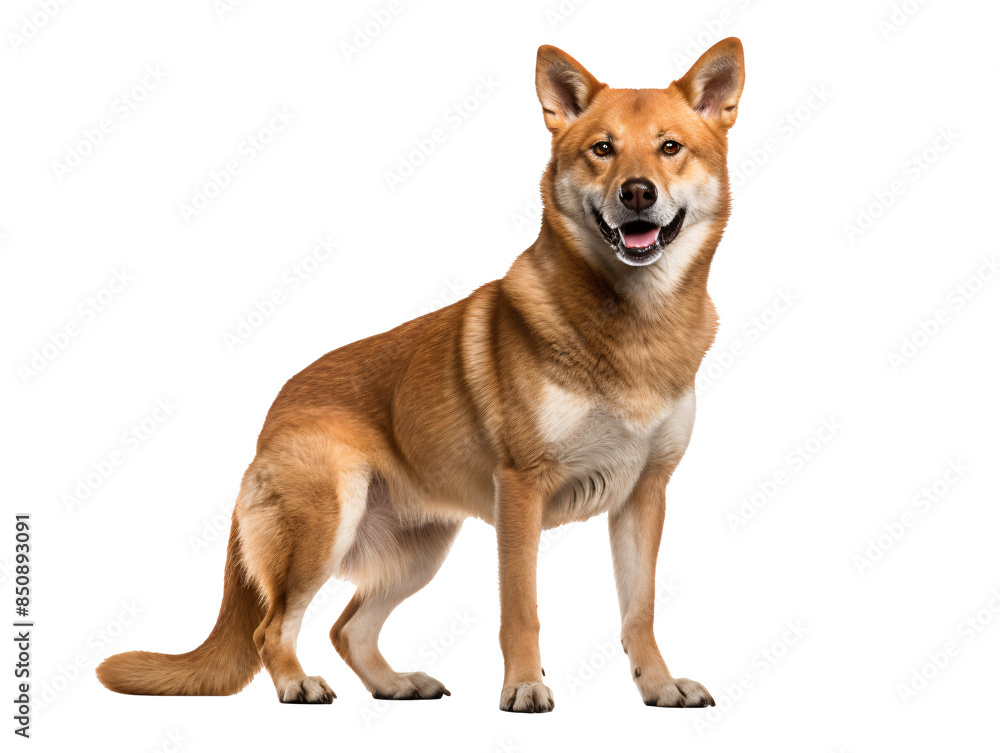 a dog standing and looking at the camera a dog standing and looking at the camera