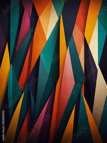 Wallpaper Mural Geometric forms morph and converge, creating a symphony of shapes. Torontodigital.ca