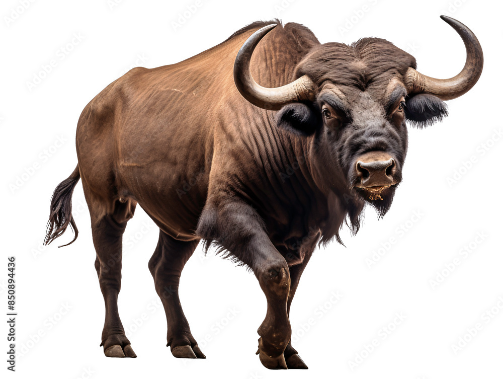 a close up of a bull