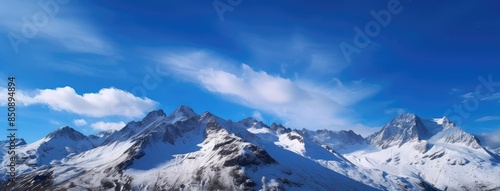 Wallpaper Mural Majestic Snowy Mountain Peaks Under Clear Blue Skies Torontodigital.ca