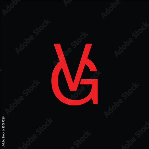 VG GV logo design. Vector illustration.