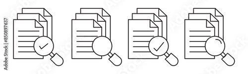 Document file icon isolated. Outline flat sign. Sketch paper clipart. Vector stock illustration EPS 10