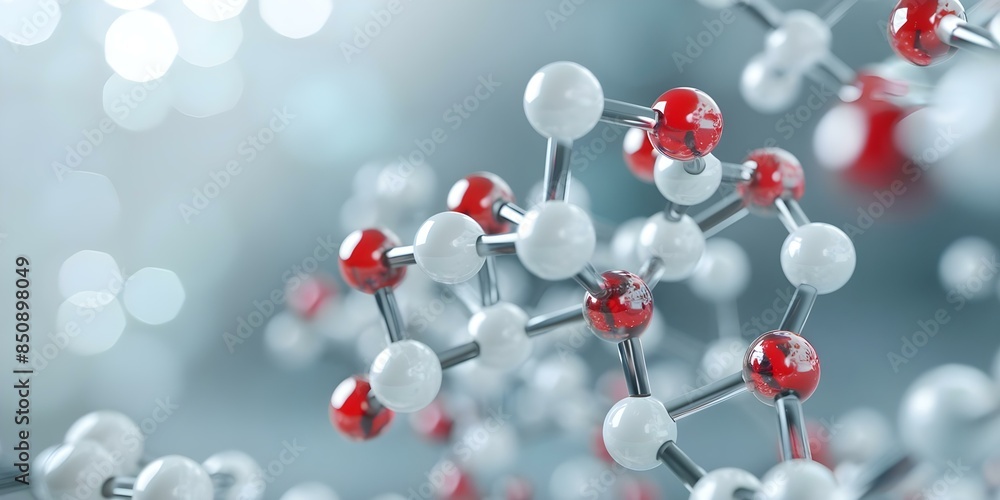 3D model of cycloserine molecule an antituberculosis agent viewed under a microscope. Concept Chemistry, Microscopy, Molecule Visualization, 3D Modeling, Antituberculosis Agent 3D model of cycloserine molecule an antituberculosis agent viewed under a microscope. Concept Chemistry, Microscopy, Molecule Visualization, 3D Modeling, Antituberculosis Agent