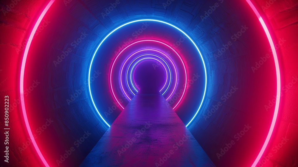 Red Blue Tunnel Abstract Background Red Blue Tunnel Abstract Background