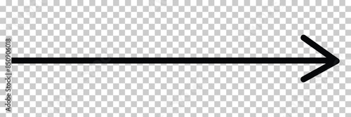 Long arrow vector icon. Black horizontal double arrow. Vector icon. thick pointer vector icon isolated on transparency background. Vector illustration. Eps file 116.