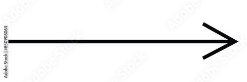 Long arrow right vector icon. Black horizontal double arrow. Vector icon. thick pointer vector icon isolated on white background. Vector illustration. Eps file 117.