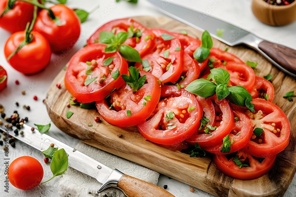Fresh Tomato and Veggie Salad. Healthy, Delicious, and Nutritious Vegan Meal Fresh Tomato and Veggie Salad. Healthy, Delicious, and Nutritious Vegan Meal