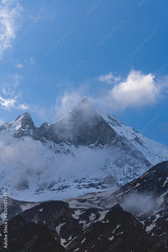 Mountain in Nepal, Annapurna Base Camp, Machapuchare Mountain, Annapurna Trekking, Travel in Nepal Mountain in Nepal, Annapurna Base Camp, Machapuchare Mountain, Annapurna Trekking, Travel in Nepal