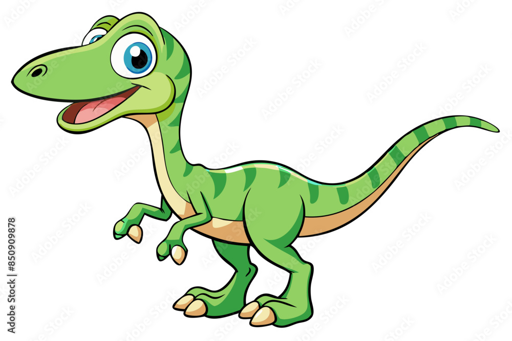 Happy Coelophysis dinosaur cartoon vector illustration Happy Coelophysis dinosaur cartoon vector illustration
