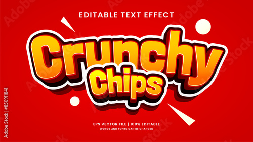 Crunchy chips 3d editable text effect