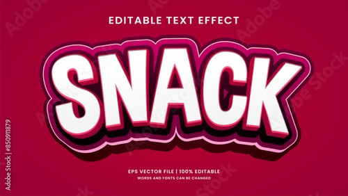 Snack food 3d editable text effect