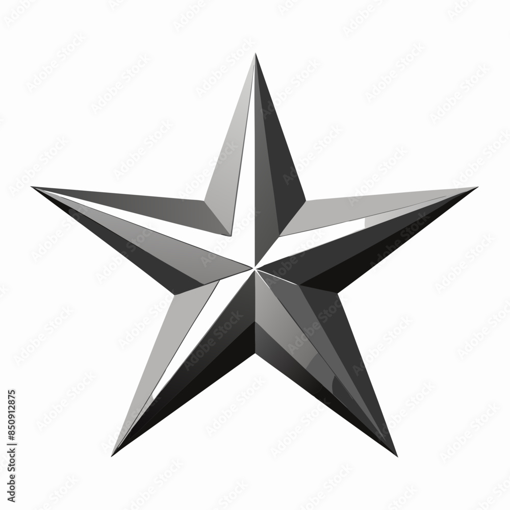 Obraz premium metal-star-3d-stainless-steel (5)