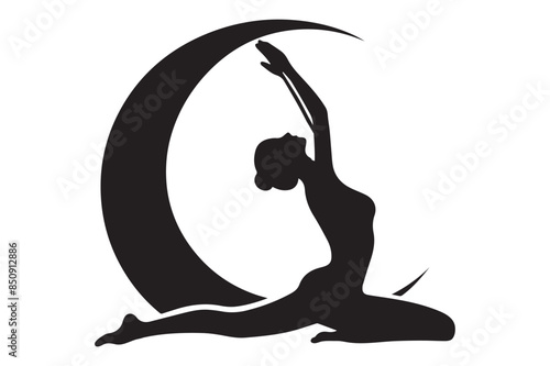silhouette of a yoga
