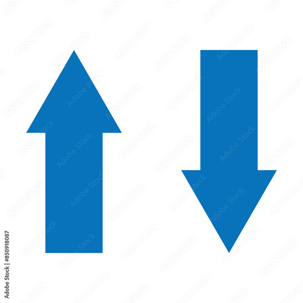 Up and down arrow icon vector. blue arrow icon button on white background for transfer, upload and download applications service data. Vector illustration. Eps file 168. Up and down arrow icon vector. blue arrow icon button on white background for transfer, upload and download applications service data. Vector illustration. Eps file 168.