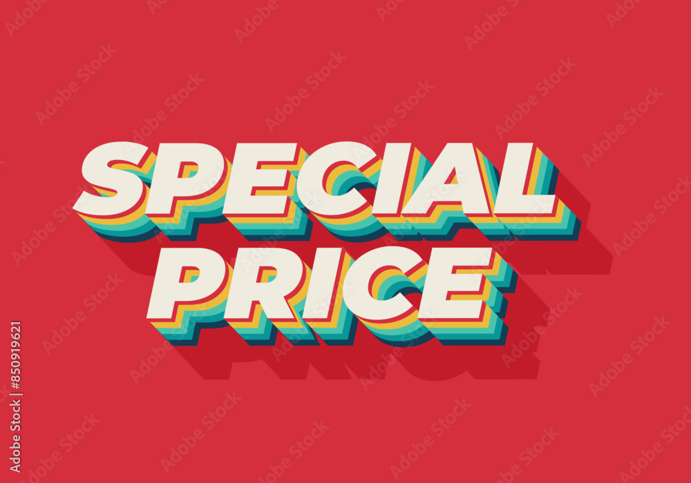 Fototapeta premium Special price. Text effect in 3D style with good and eye catching colors