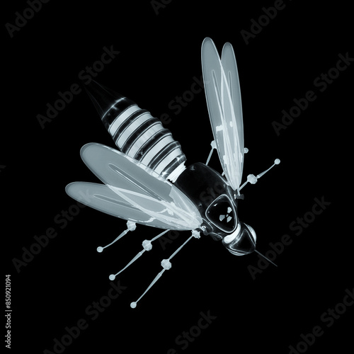mosquito high tech in white background