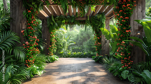 Beautiful natural tropical plants gate © Shahjahangdb