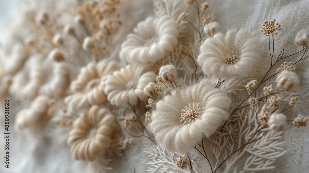 Handmade wool felted art piece, delicately crafted with precision Handmade wool felted art piece, delicately crafted with precision
