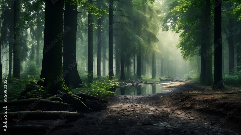 Fototapeta premium morning in the forest