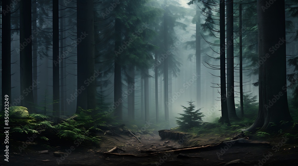 Fototapeta premium fog in the forest