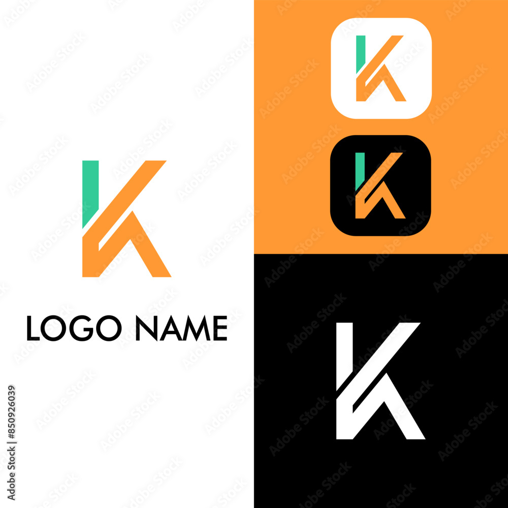 Creative letter K logo template. Suitable for company signs or others. Creative letter K logo template. Suitable for company signs or others.