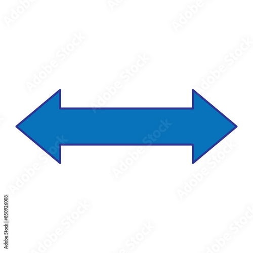 Free Download Double headed blue arrow on white background illustration direction navigation symbol side ways. Vector illustration. Eps file 190. - GFXLoad