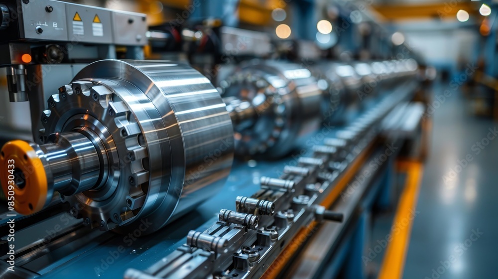 A machine is cutting metal with a laser A machine is cutting metal with a laser