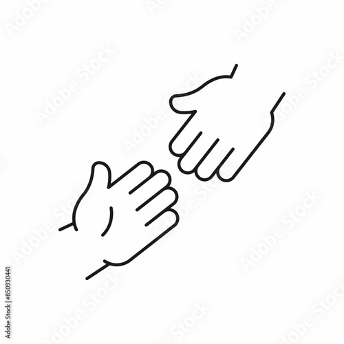 hold a hand support icon