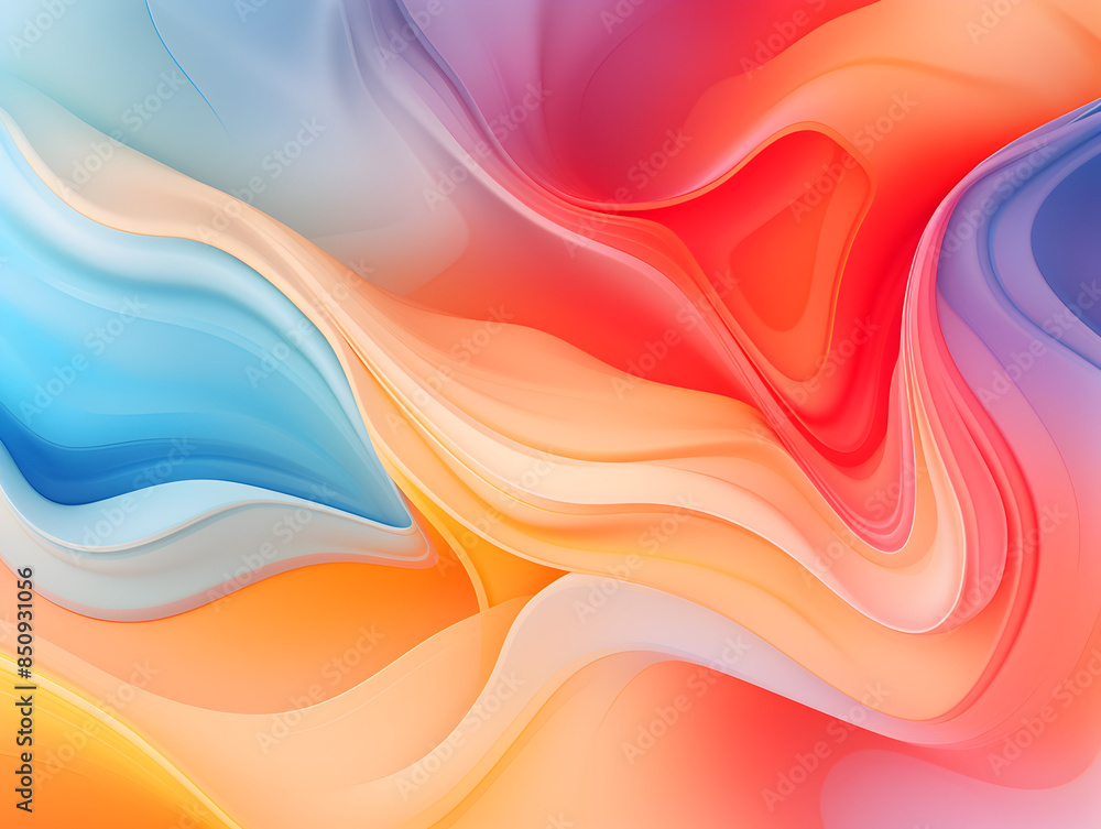 Abstract summer background with fluid shapes and a mix of vibrant and soft colors Abstract summer background with fluid shapes and a mix of vibrant and soft colors