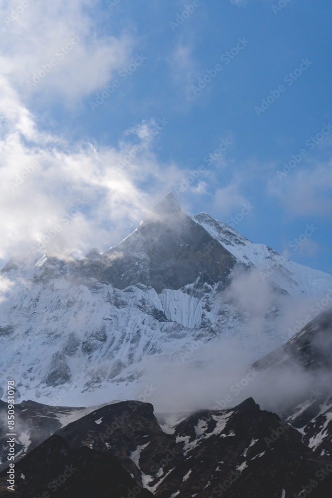 Mountain in Nepal, Annapurna Base Camp, Machapuchare Mountain, Annapurna Trekking, Travel in Nepal Mountain in Nepal, Annapurna Base Camp, Machapuchare Mountain, Annapurna Trekking, Travel in Nepal