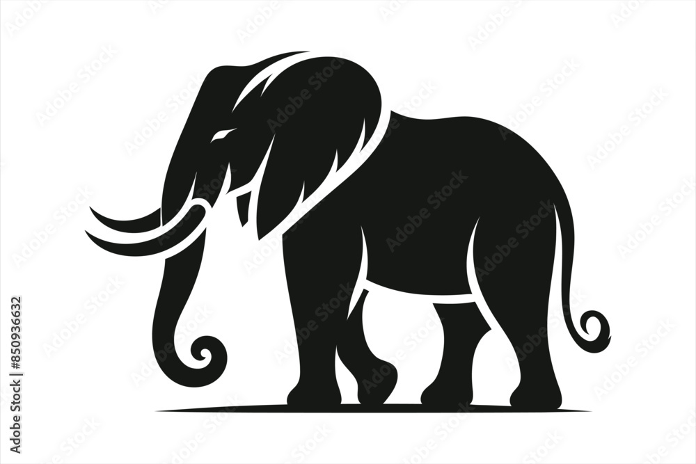 Elephant silhouette vector Elephant silhouette vector