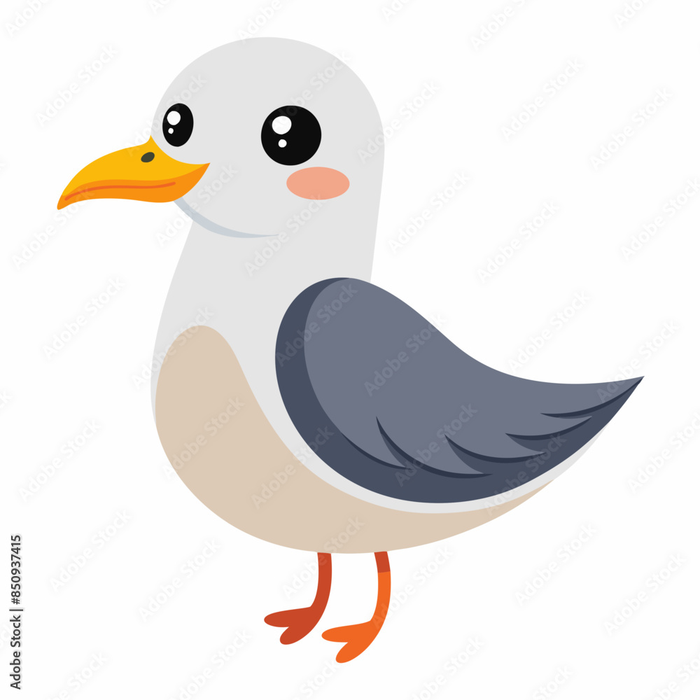 cute bird of Gull bird vector illustration, cute bird of Gull bird vector illustration,
