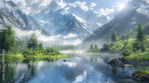 Beautiful lanscape mountain