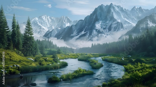 Beautiful lanscape mountain