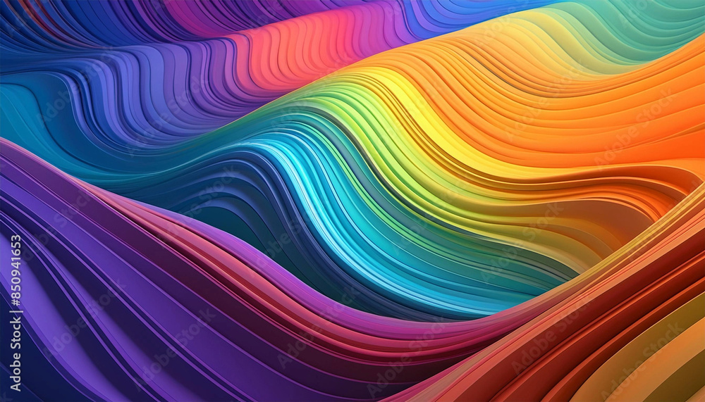 Obraz premium 3D wallpaper and colorful abstracts, graphic design, illustration.