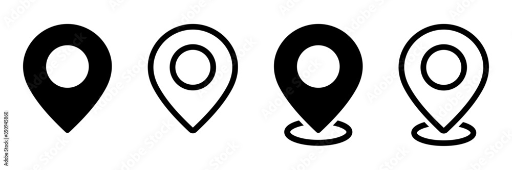 location pin icon symbol sign isolated on transparent background, map flat vector icon designs location pin icon symbol sign isolated on transparent background, map flat vector icon designs