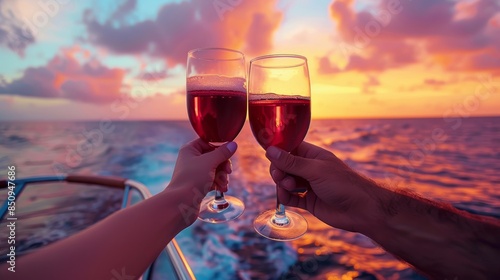 Romantic Wine Tasting Moment Generative AI