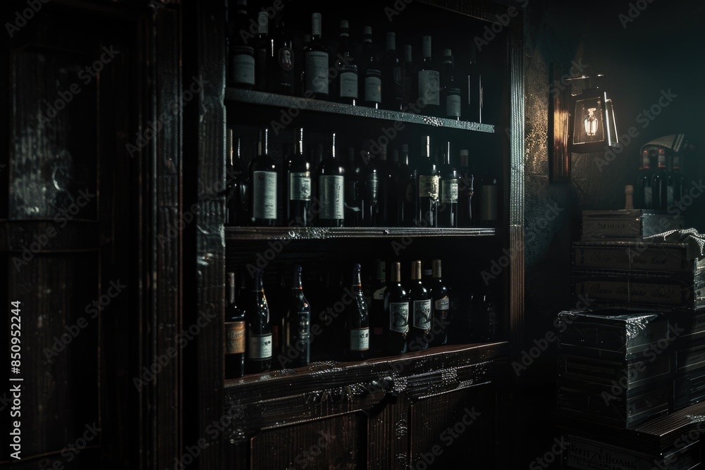 A room filled with many bottles of wine A room filled with many bottles of wine