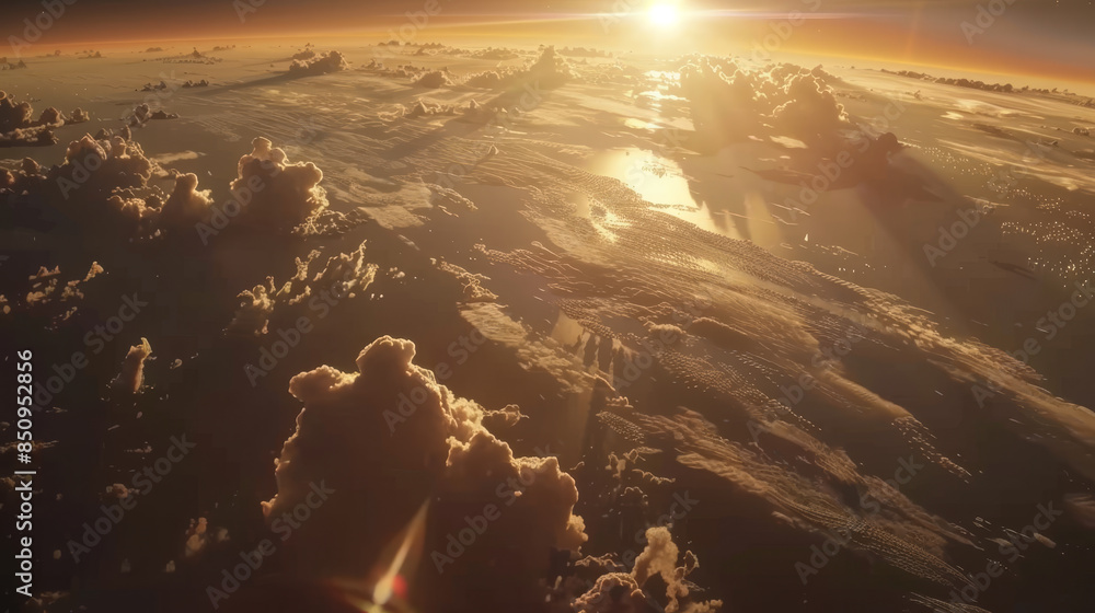 The sky is filled with clouds and the sun is shining brightly The sky is filled with clouds and the sun is shining brightly