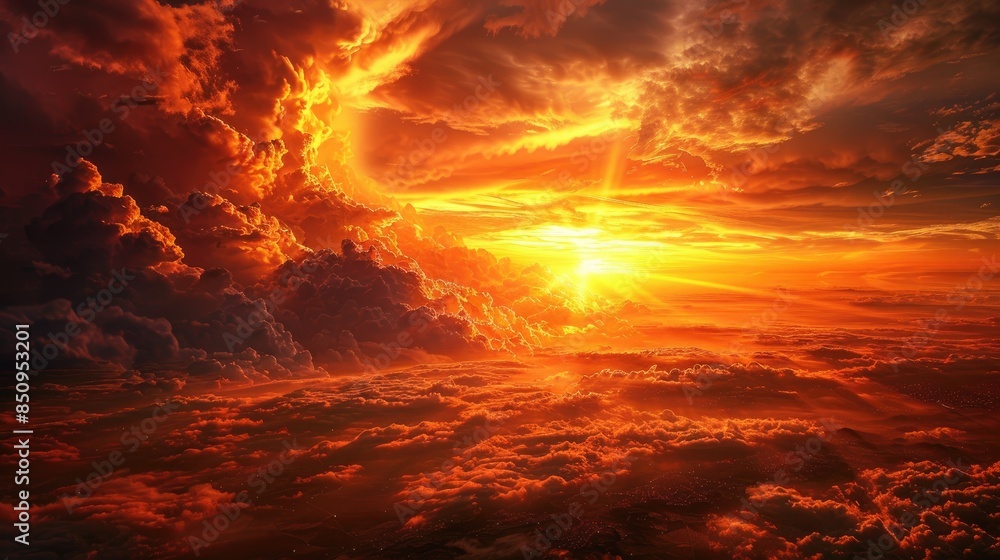 Beautiful and stunning scenery Red sunset sky dramatic clouds and sunny weather in a natural eco system Beautiful and stunning scenery Red sunset sky dramatic clouds and sunny weather in a natural eco system