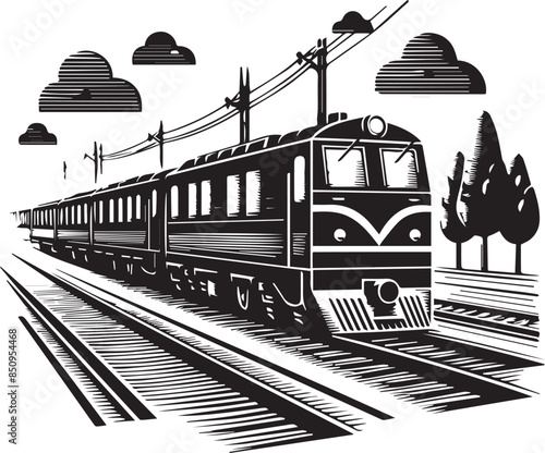 train on the railway