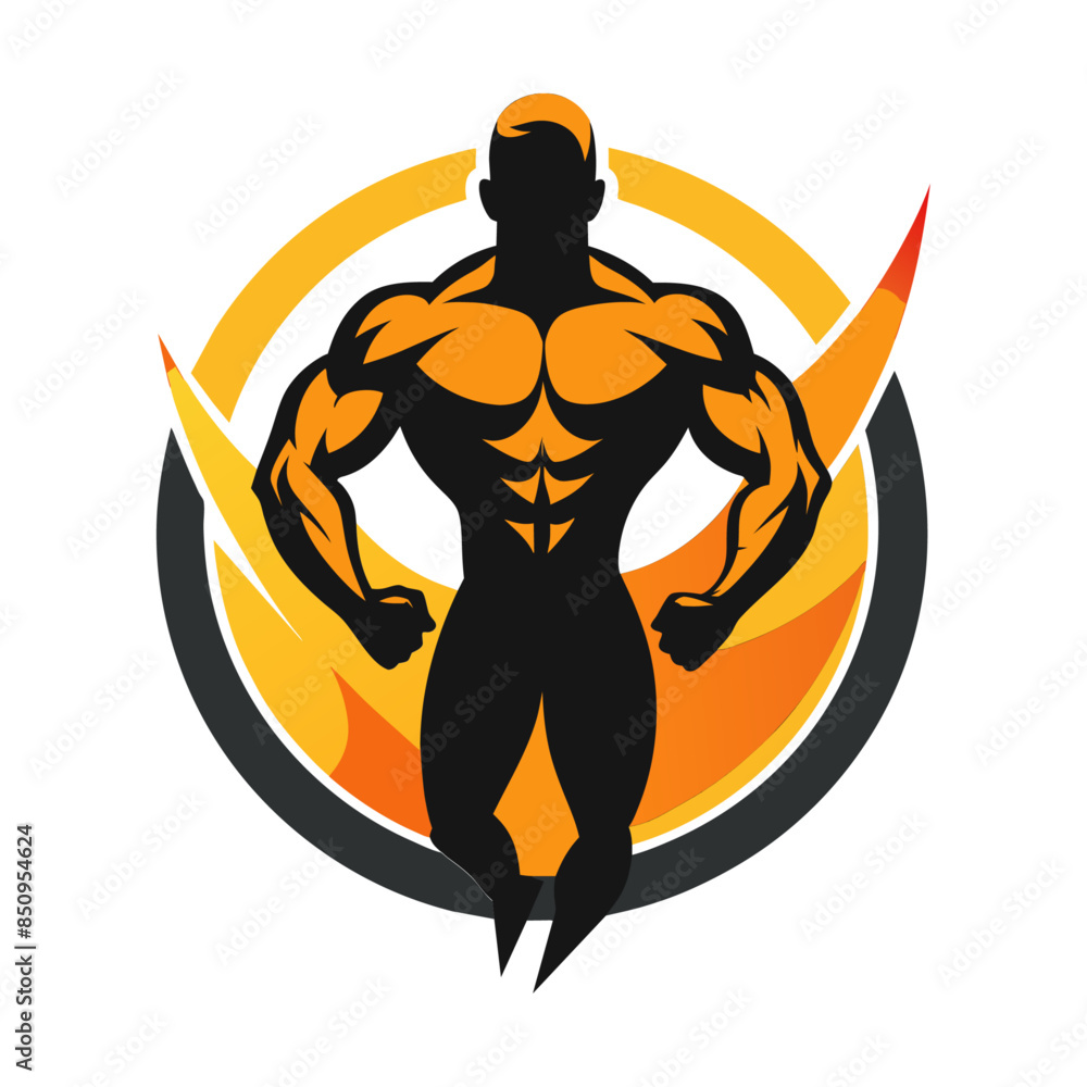 fitness silhouette logo design, logo design, fitness icon design, vector design fitness silhouette logo design, logo design, fitness icon design, vector design