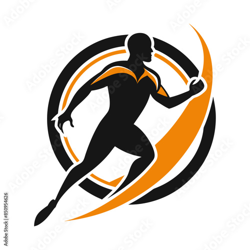 player icon, player silhouette,  silhouette of a man jumping in the air, silhouette of a man jumping, player icon, player silhouette,  